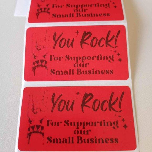 Hand Crafted Office 0 You Rock Shipping Labels Thermal Packaging